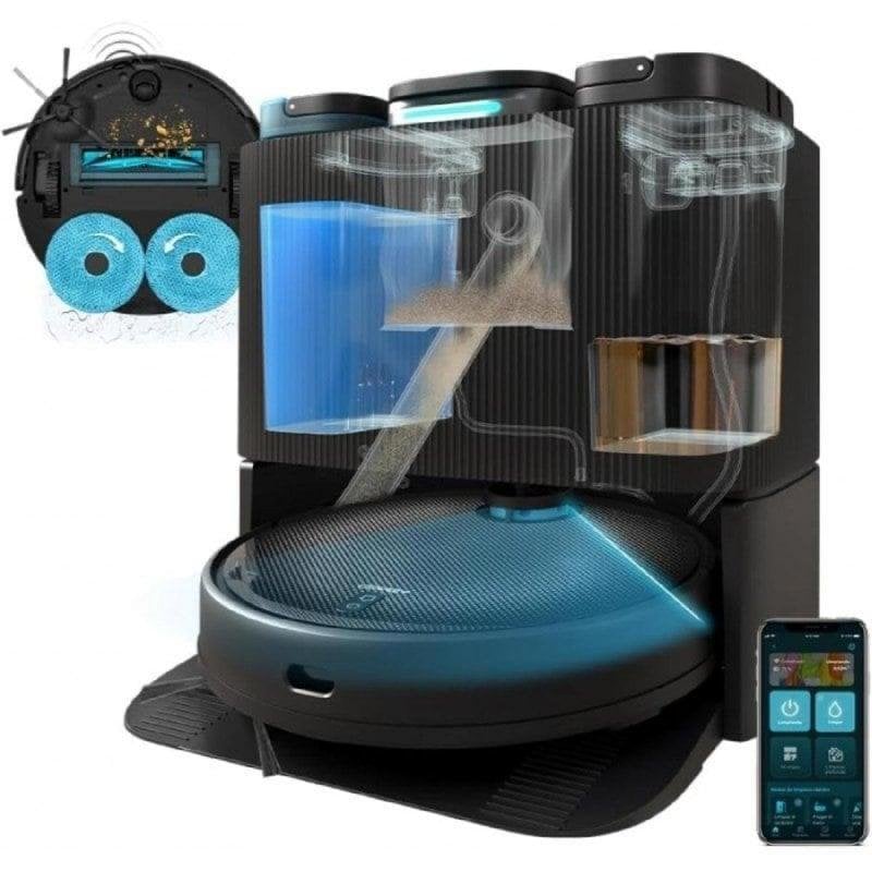 Aspirateurs Robots et Laveur Cecotec Conga 11090 Spin Revolution Home&Wash avec en plus une station de vidage automatique Navigation Laser 5.000 Pa Alexa Google Home