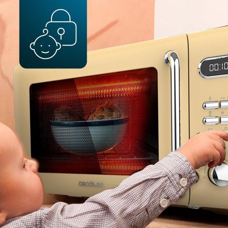 Digital Microwave Oven With Grill Proclean 5110 20L Retro Beige 700W In 5 Level