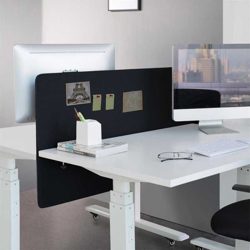 Kimex 150-3053 Panel Divisor Acústico para Escritorio 150x60cm Negro ...