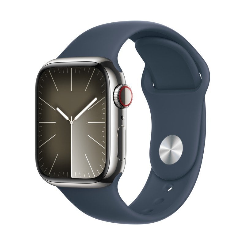 Compre o artigo Apple Watch SE GPS + Cellular, Caixa em alumínio meia‑noite  de 44 mm com Bracelete desportiva luz das estrelas - S/M - Apple (PT)