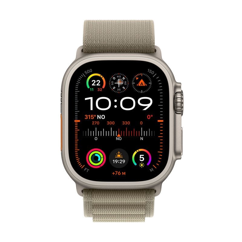 Apple Watch Ultra 2 GPS + Cellular 49mm Caixa Titânio com Correia