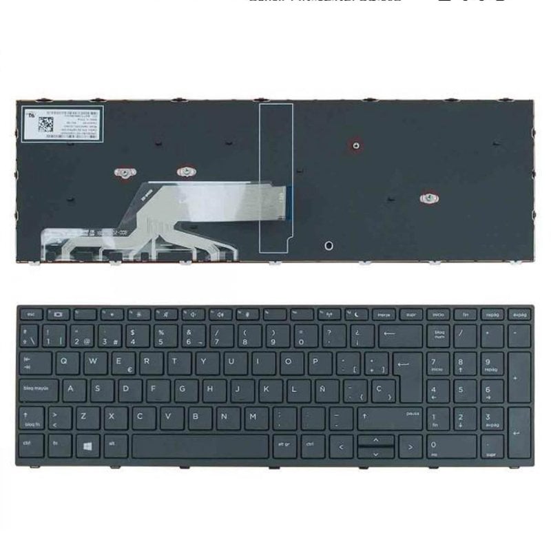 Teclado Para Portátil Hp Probook 450 G5 455 G5 470 G5 L01028-001 Negro Con Marco