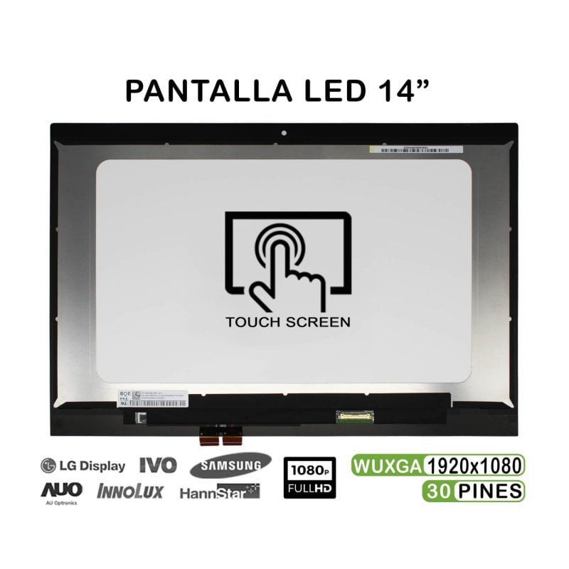 Image of Schermo LED FHD da 14" per laptop Lenovo Yoga 520-14 Nv140fhm-n3b 5d10n45602