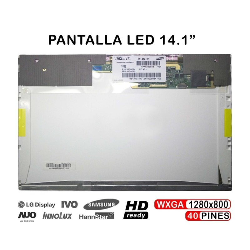 Pantalla Led De 14.1" Para Portátil B141ew05 V.4 Ltn141at15-001 Lp141wx5-tlp3 40 Pines