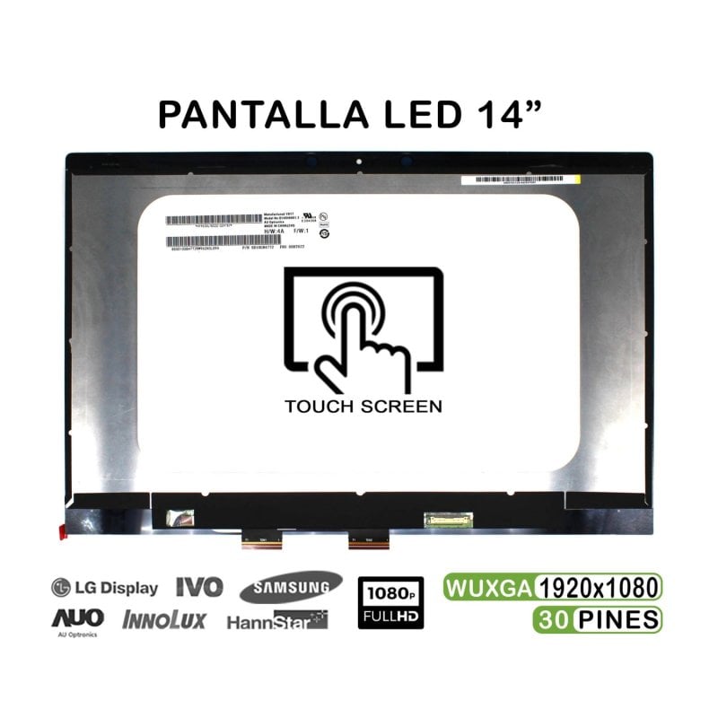 Image of Schermo LED touch senza cornice da 14" per laptop HP Pavilion X360 14-cd 14m-cd cod079