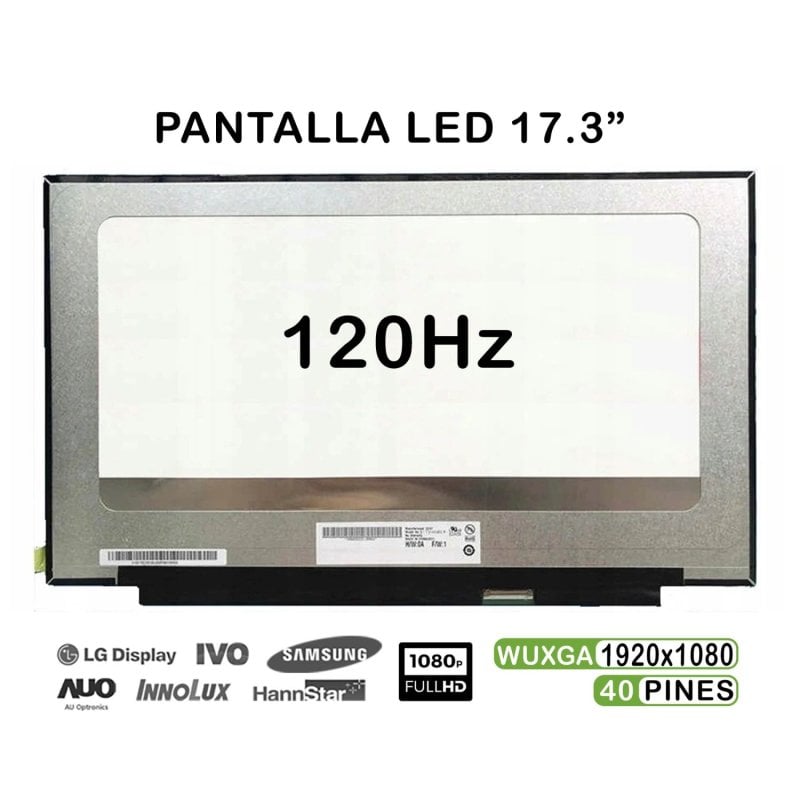 Image of Schermo LED da 17,3" per laptop Nv173fhm-nx1 1920x1080 120 Hz 40 pin