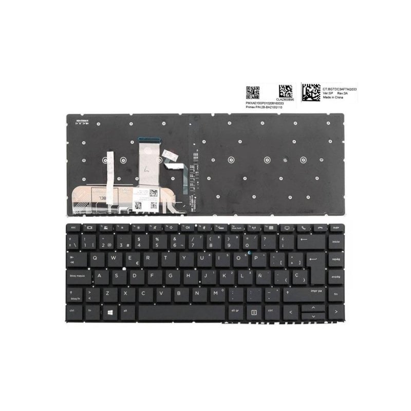 Teclado Retroiluminado Para Portátil Hp Elitebook X360 1040 G5 Series 2b-baz10q110