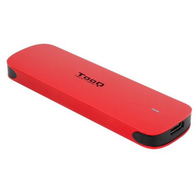 TOOQ TQE-2201R Custodia Esterna Per SSD M.2 NVMe - USB 3.1 Gen2 10Gbps, Alluminio Rosso, Portatile