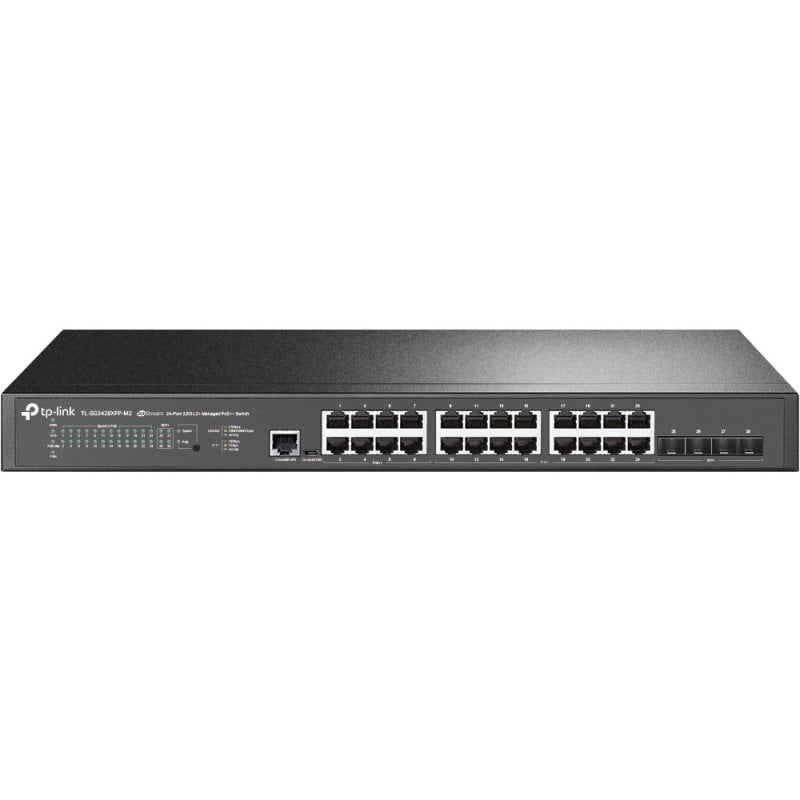 Image of TP-Link TL-SG3428XPP-M2 switch di rete Gestito L2+ 2.5G Ethernet (100/1000/2500) Supporto Power over Ethernet (PoE) 1U Nero