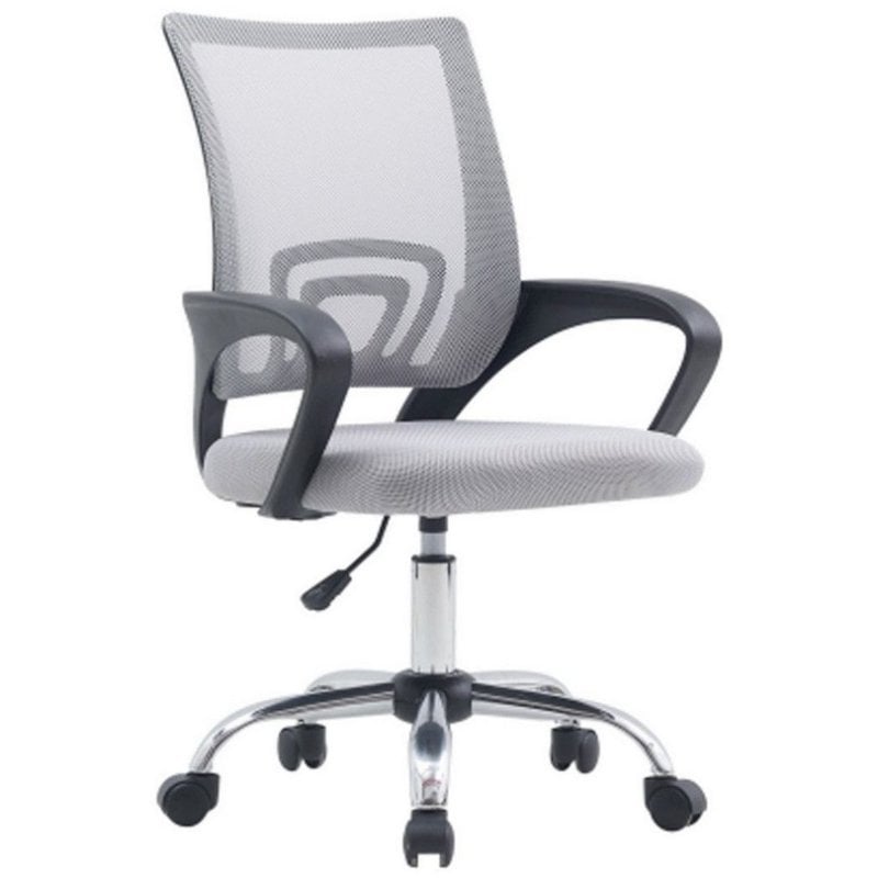 Home Heavenly Silla escritorio juvenil NALA giratoria y regulable en altura tapizada tejido 3D Gris