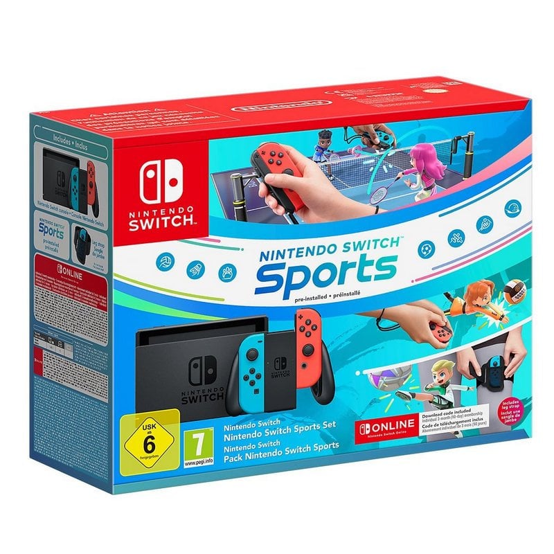 Image of Nintendo Switch + Nintendo Switch Sports + Nastro per le gambe + Abbonamento di 3 mesi Nintendo Switch Online