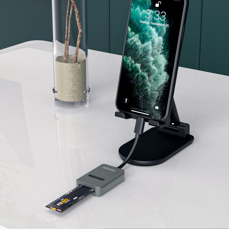 AISENS - ASUC-4P002-GR - USB-C Docking 4 in 1, Grey
