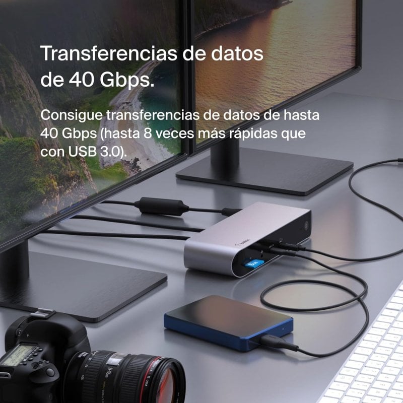 Belkin Thunderbolt 4 Dock Pro Avec fil Noir | PcComponentes.fr