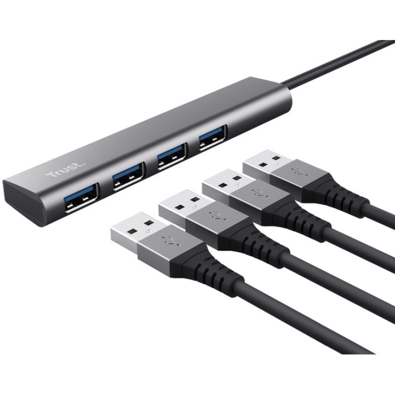 Trust Halyx HUB USBC para 4 Portas USB 3.2 Cinzento