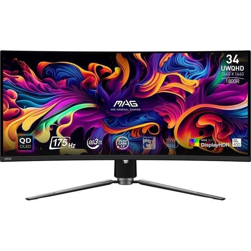 Monitor MSI MAG 341CQP QD-OLED 34" UltraWide Quad HD 175Hz QD-OLED Curvo FreeSync Premium Pro Ajustable en altura