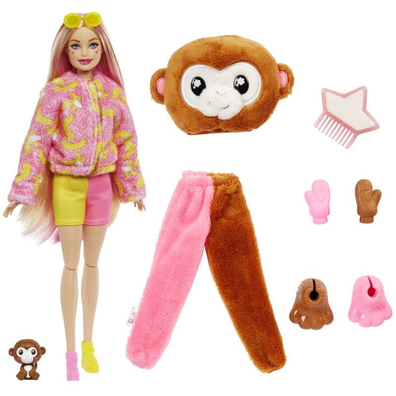 Mattel Barbie Cutie Reveal Serie Animales de la Jungla Muñeca