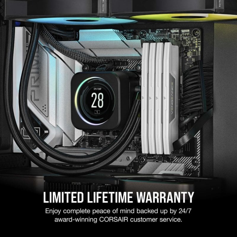 Memoria RAM Corsair Vengeance DDR5 6000MHz 32GB 2x16GB CL36 Blanca