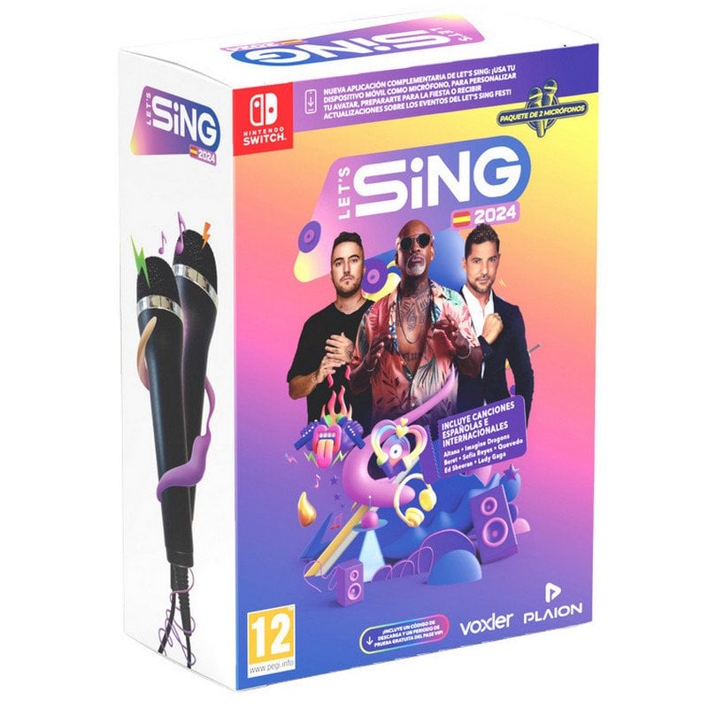 Let's Sing 2024 2 Mic Bundle Nintendo Switch