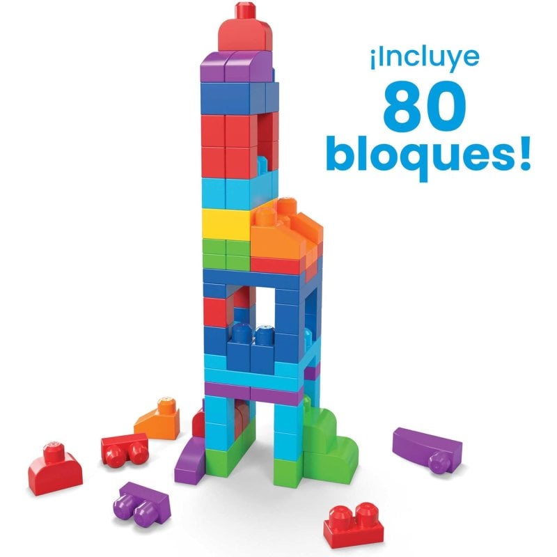 Blocos de Montar - Mega Bloks - Sacola com 80 Peças - Azul