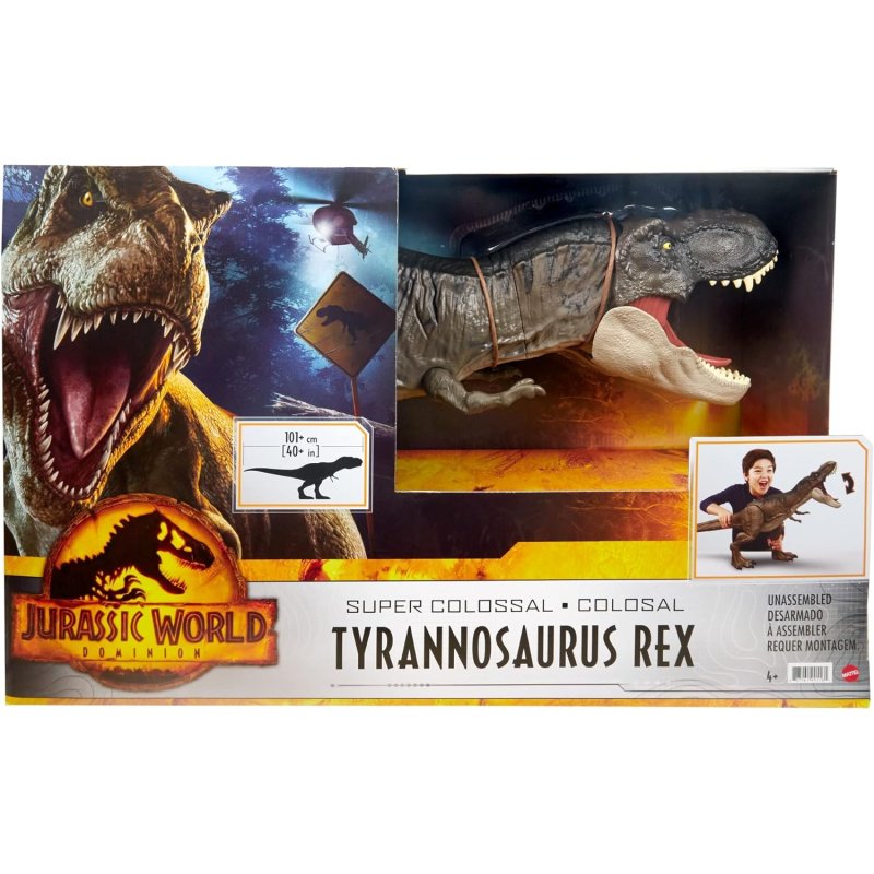 Mattel Jurassic World T-Rex Dinossauro Articulado Super Colossal