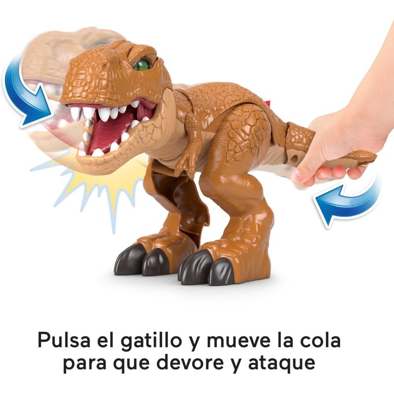 Mattel Imaginext Jurassic World Dinossauro Brinquedo T-Rex Ação de luta