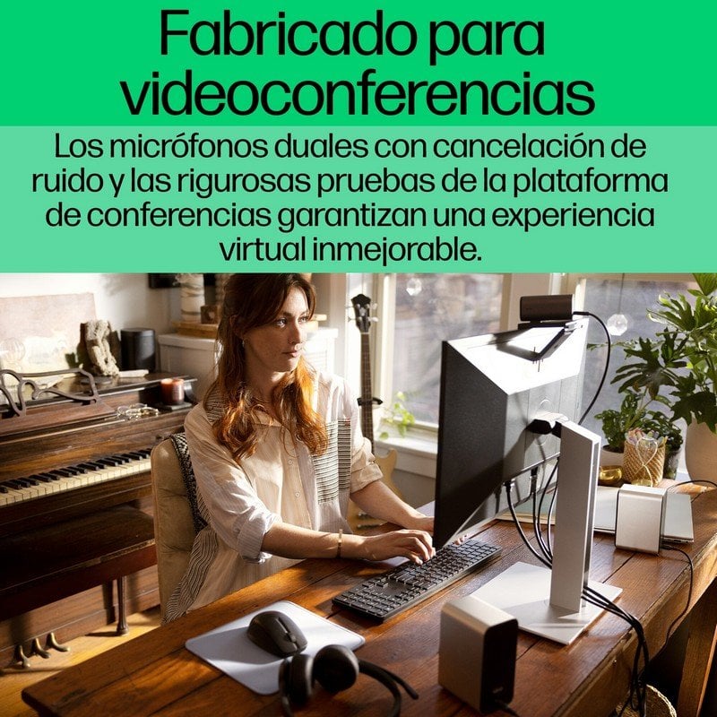 Cámara Pc Con Microfono Camara Streaming HP Webcam 960 4K UHD