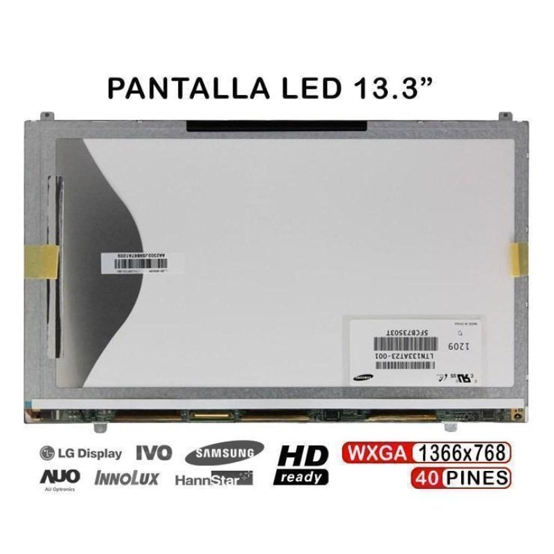 Pantalla Led De 13.3" Para Portátil Samsung Ltn133at23-001 Ltn133at21