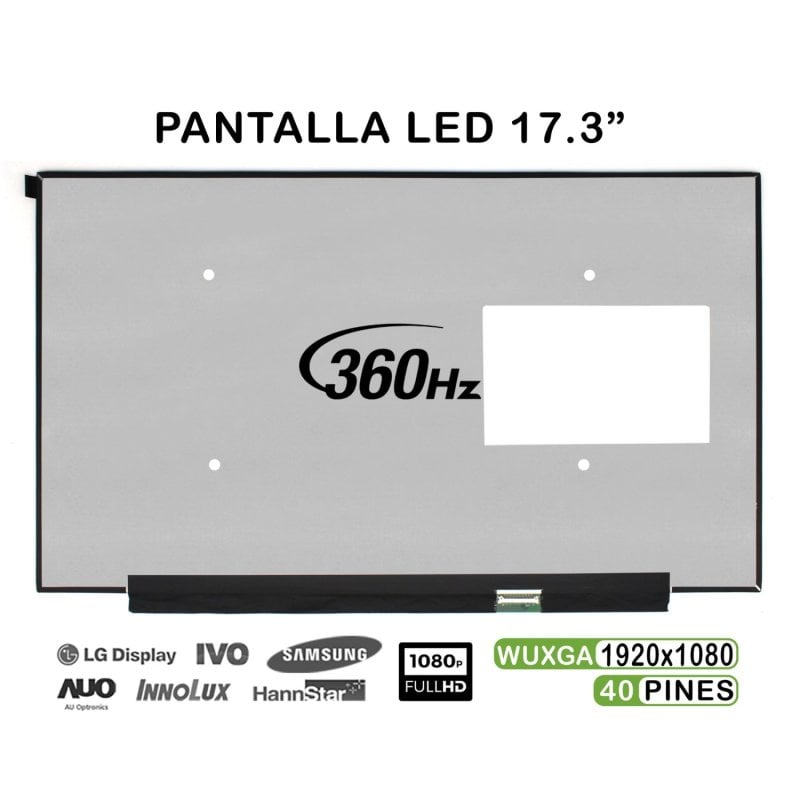 Image of Schermo LED da 17,3" per laptop Ne173fhm-nz6 V8.0 360 Hz FHD 40 pin cod079