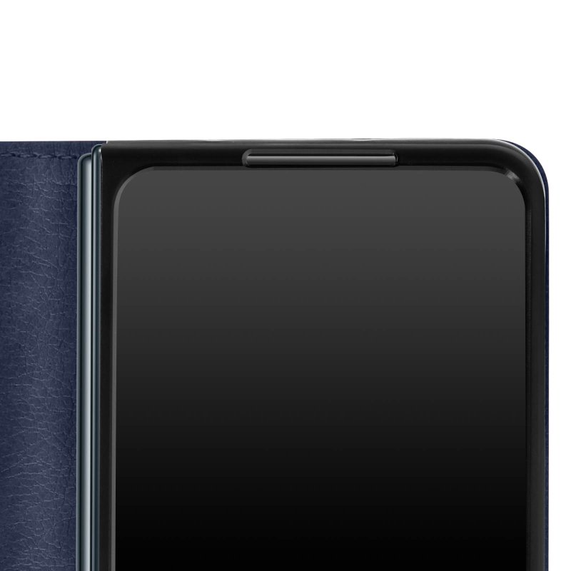 Étui Cuir Chesterfield Avizar Pour Samsung Z Flip 7 - Porte-cartes, Rabat Magnétique Bleu