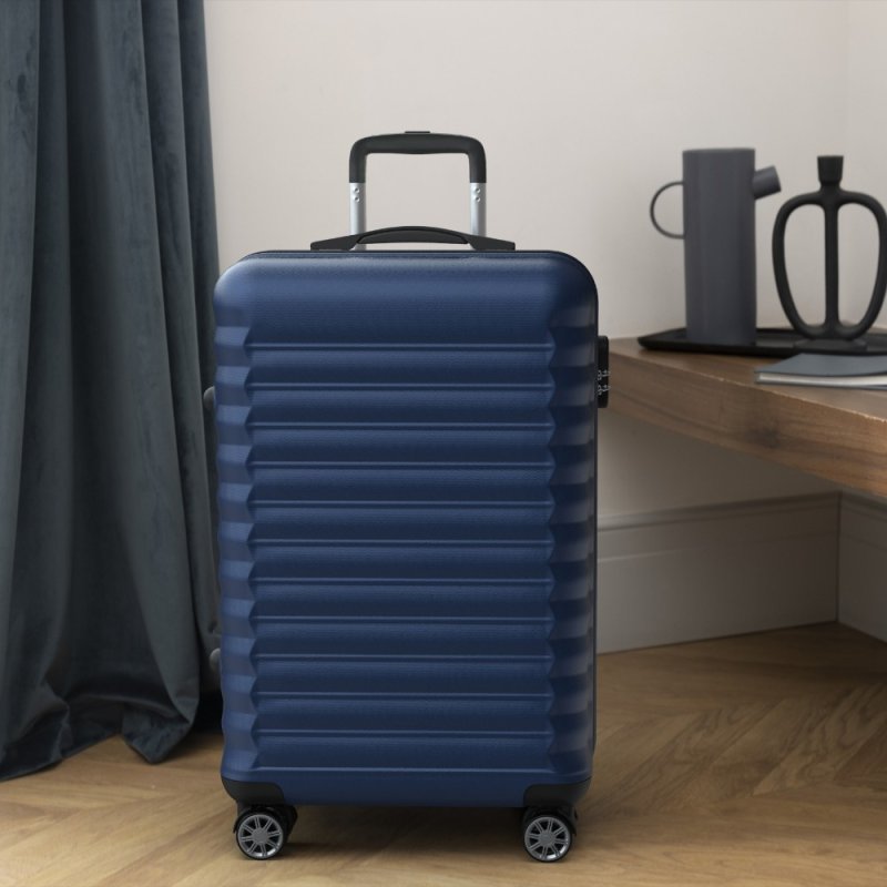 Set De 6 Cubes De Rangement Pour Valise 61 Cm - Organisateur De Voyage En Nylon (3 Tailles) - Bleu Marine - Facilite Le Packing