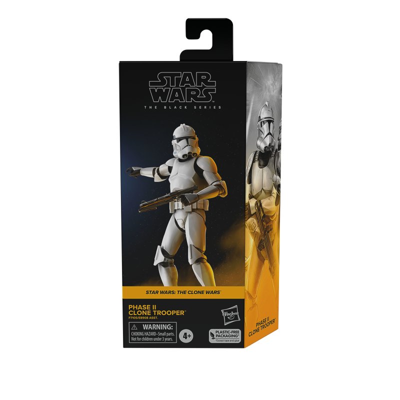 Hasbro Star Wars The Black Series - Action Figure Clone Trooper Fase II Da 15 Cm - Ispirata A Star Wars: The Clone Wars - Collezionabile Con Accessorio Blaster