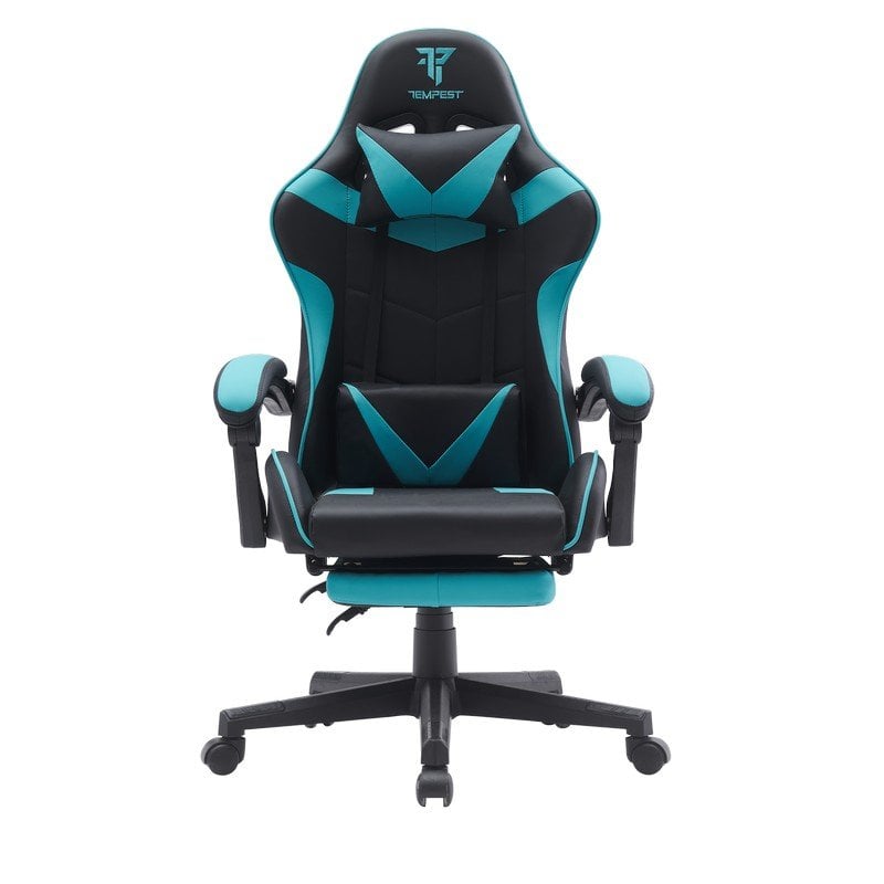 Tempest Shake Silla Gaming con Reposapiés y Masaje Turquesa Tempest Shake Silla Gaming con Reposapiés y Masaje Turquesa