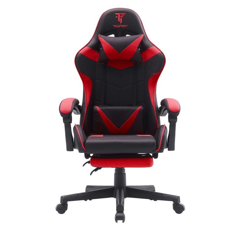 Tempest Shake Silla Gaming con Reposapiés y Masaje Roja