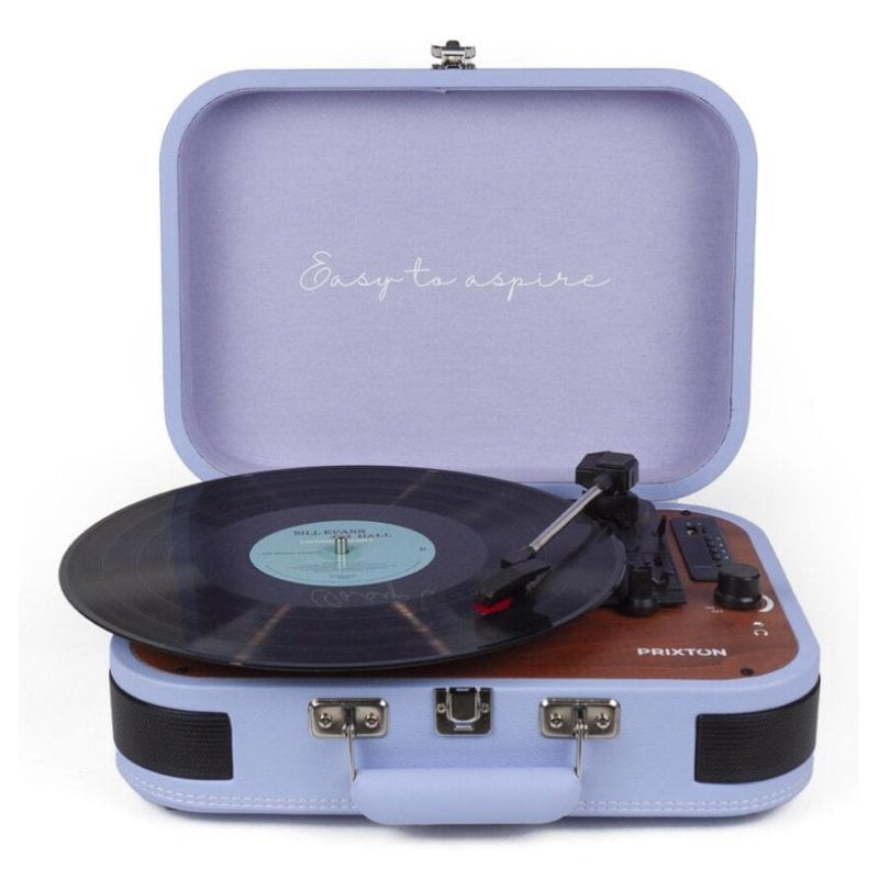 Platine vinyle Prixton VC600 6 W Bluetooth entrainement direct USB FM lilas