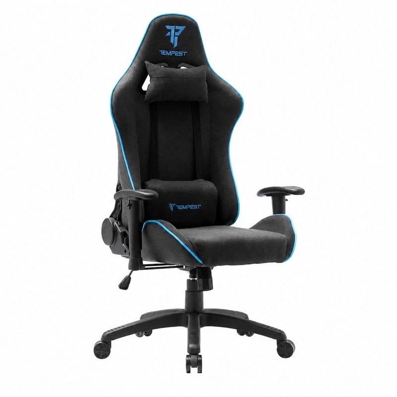 Tempest Vanquish Silla Gaming Negra/Azul Tela Transpirable
