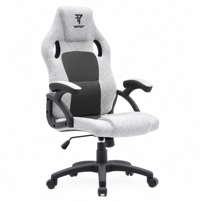 Sedia da gaming Tempest Discover Grigio/Nero Tessuto traspirante