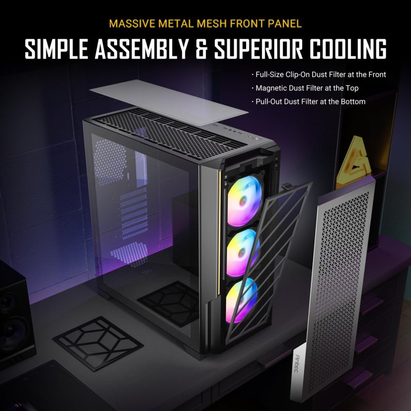 Antec Performance Series P20C ARGB Mid Tower Cristal Templado USB-C ...