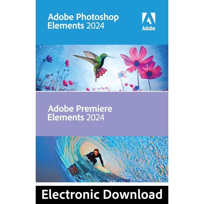 Adobe Photoshop Elements e Premiere Elements 2024 Licenza perpetua 2 Download digitale per PC video