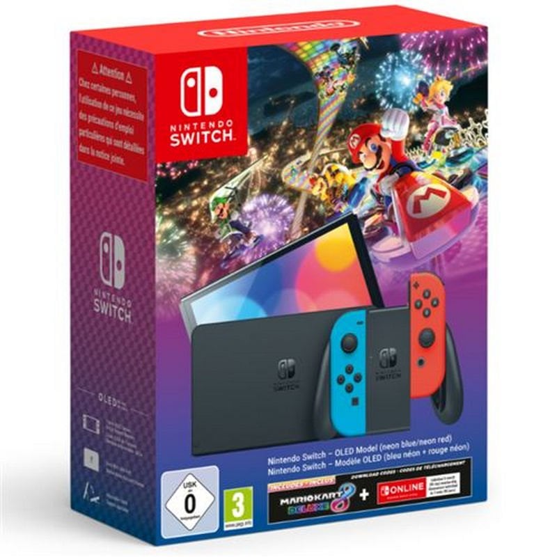 Console Nintendo Switch 32GB + Mario Kart 8 Deluxe - Vermelho/Azul