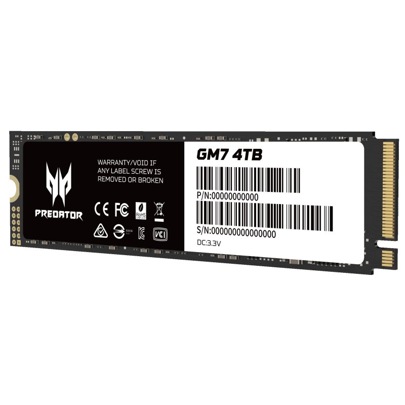 Disco Duro Acer Predator GM7 4TB Disco SSD 7400MB/S NVMe PCIe 4.0