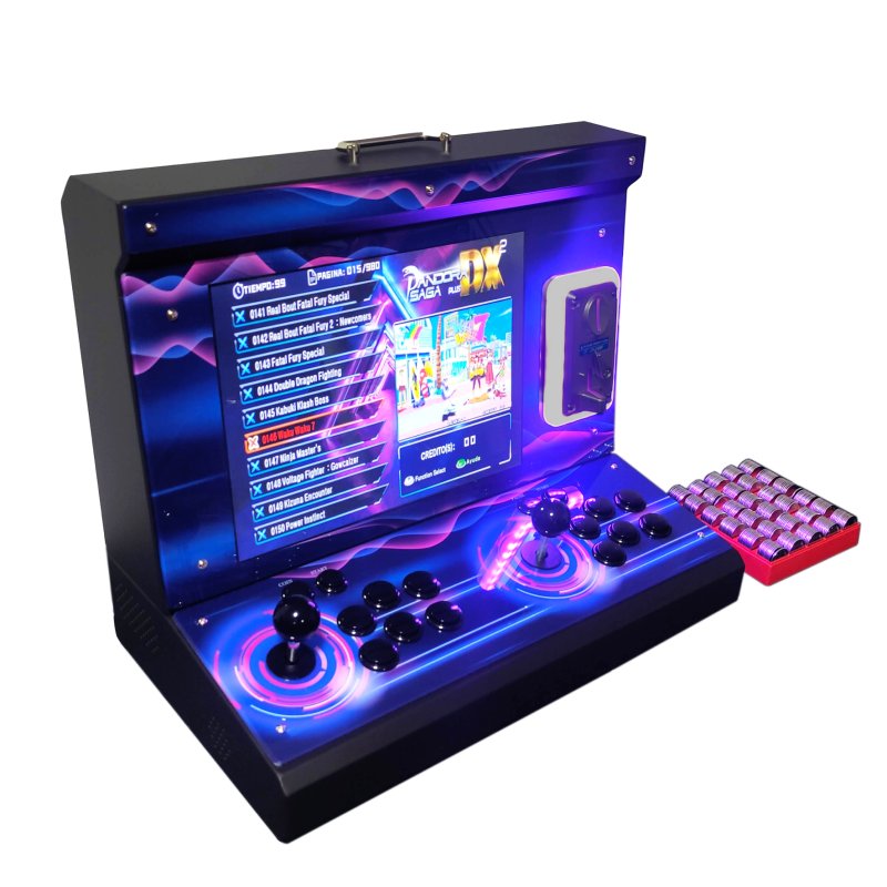 UnicView Bartop com Monitor 15' e Porta-Moedas 9800 Jogos
