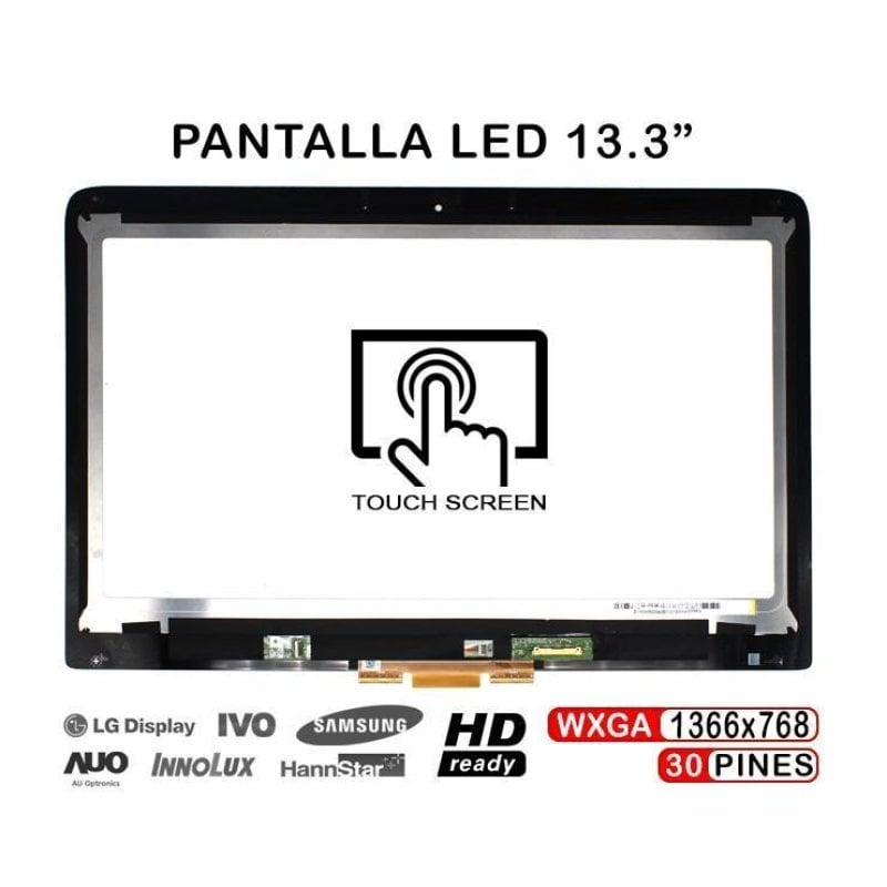 Image of Schermo da 13,3" con touch per laptop Hp Pavilion X360 13-s021 Lp133wh2(sp)(b2) cod079