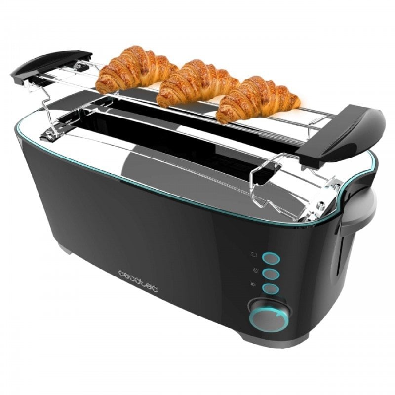 Image of Cecotec Toast&Taste Extra Double N Tostapane 2 Fette e Funzione Scongelamento 1350W Nero