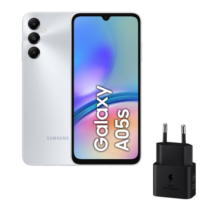 Samsung Galaxy A05s 4/64 Go Argent Gratuit + Chargeur Samsung Galaxy A05s 4/64 Go Argent Gratuit + Chargeur