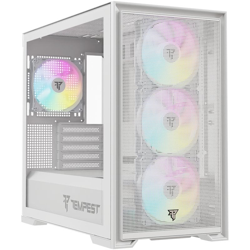 Image of Tempest Stronghold ARGB M-ATX Vetro temperato USB 3.0 Bianco