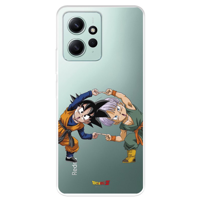 Funda para Realme 8i - Realme Narzo 50 Oficial de Dragon Ball Goten y Trunks Fusión, Transparente para Proteger tu móvil. Carcasa para Realme de Silicona Flexible con Licencia Oficial de Dragon