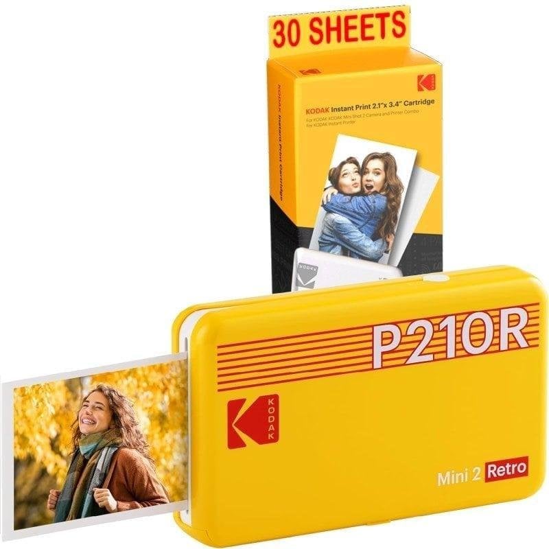 Impressora Fotográfica Portátil Bluetooth Kodak Mini 2 Retro P210R bateria recarregável
