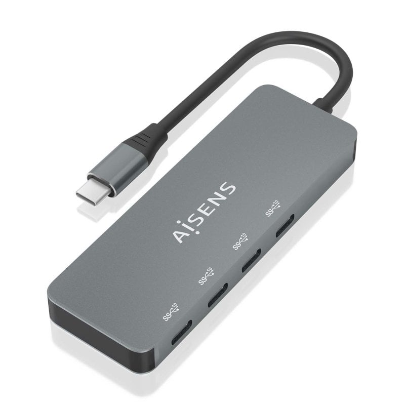 Image of AISENS A109-0695 hub di interfaccia USB 3.2 Gen 2 (3.1 Gen 2) Type-C 10000 Mbit/s Grigio