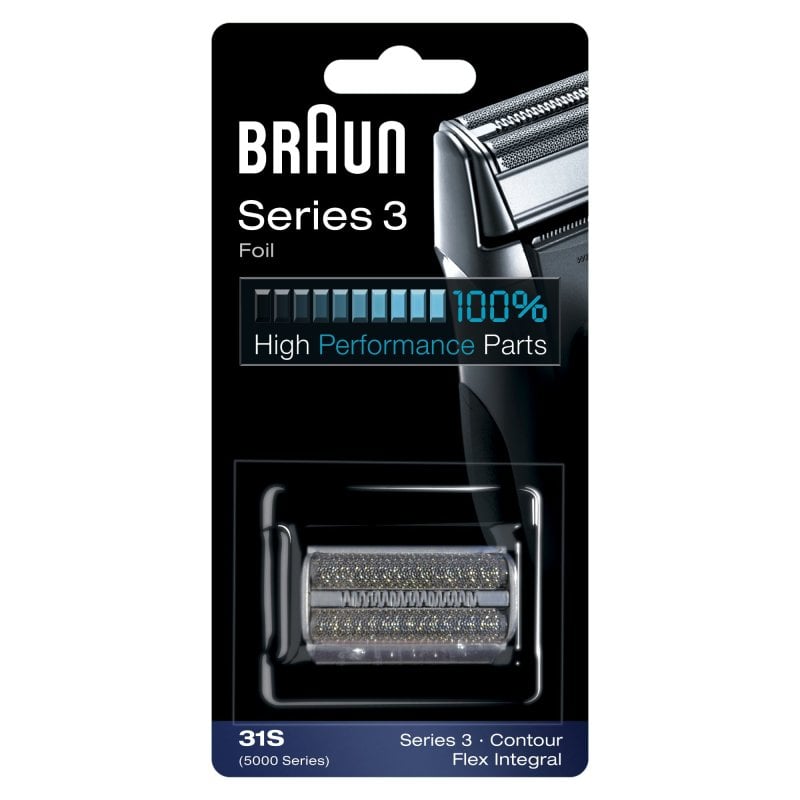 Image of Braun Series 3 Testina di ricambio 31S color argento - Compatibile con i rasoi della Serie 3 cod079