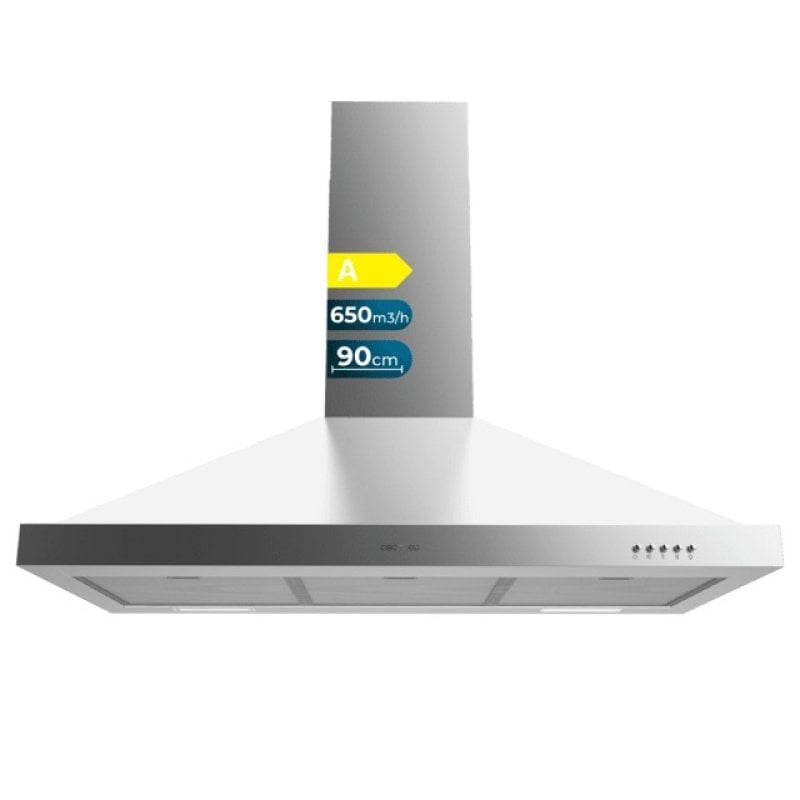 Image of Cecotec Bolero Flux PM 906500 Cappa Aspirante 90 cm A Acciaio Inossidabile cod079
